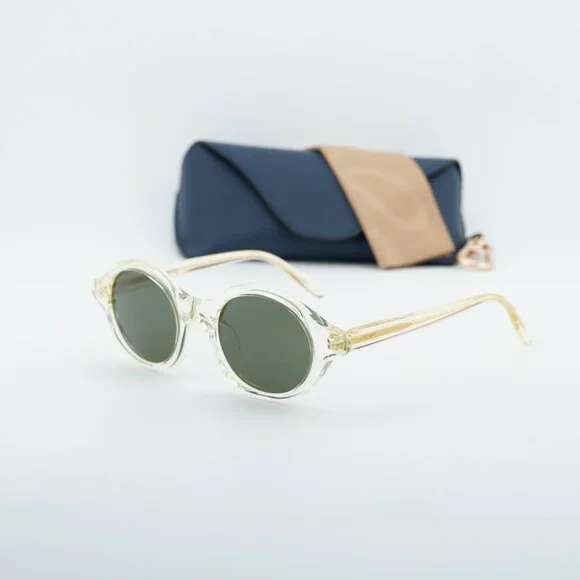 Loewe LW40162U 57N Round Sunglasses – Transparent Pale Yellow\Green - Picture 1 of 8